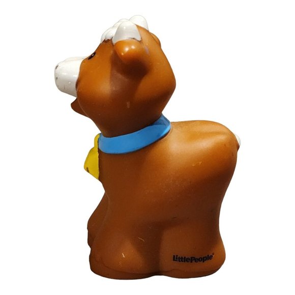 Fisher Price Little People Brown Cow Calf Bell Farm Barn Stable Nativity 2008 - Picture 3 of 10